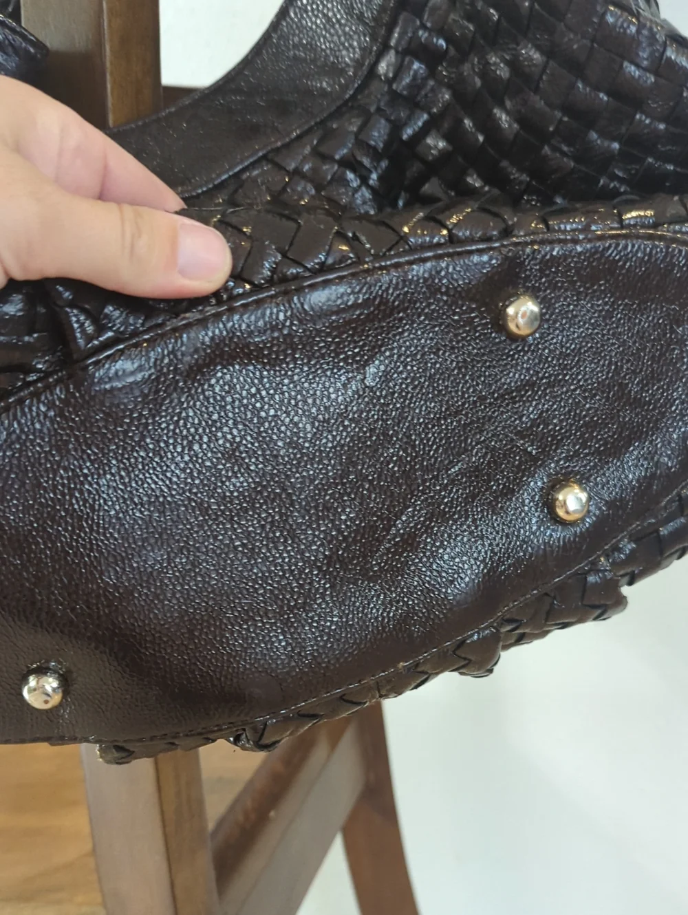 Loeffler Randall For Target Hobo Woven Leather Shoulder Bag - Dark Brown